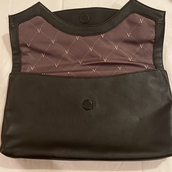 EUC Vince Camino Black Leather Clutch Gold Hardware - Picture 5 of 13